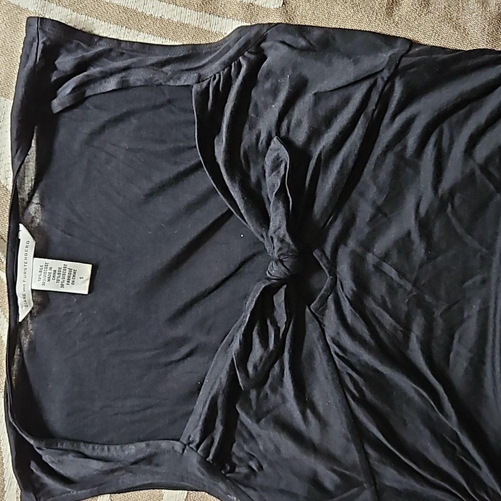 Diane Von Furstenberg silk blend shirt, sz S - Picture 3 of 3